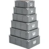 3S. x Home 6 BOITES COINS METAL CROCO GRIS Discount