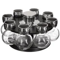3S. x Home 8 Pots à Épices avec son Support Rotatif Clearance