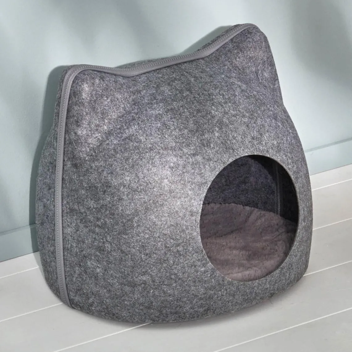 Becquet Abri pour chat en Textile Chatoune Gris Best