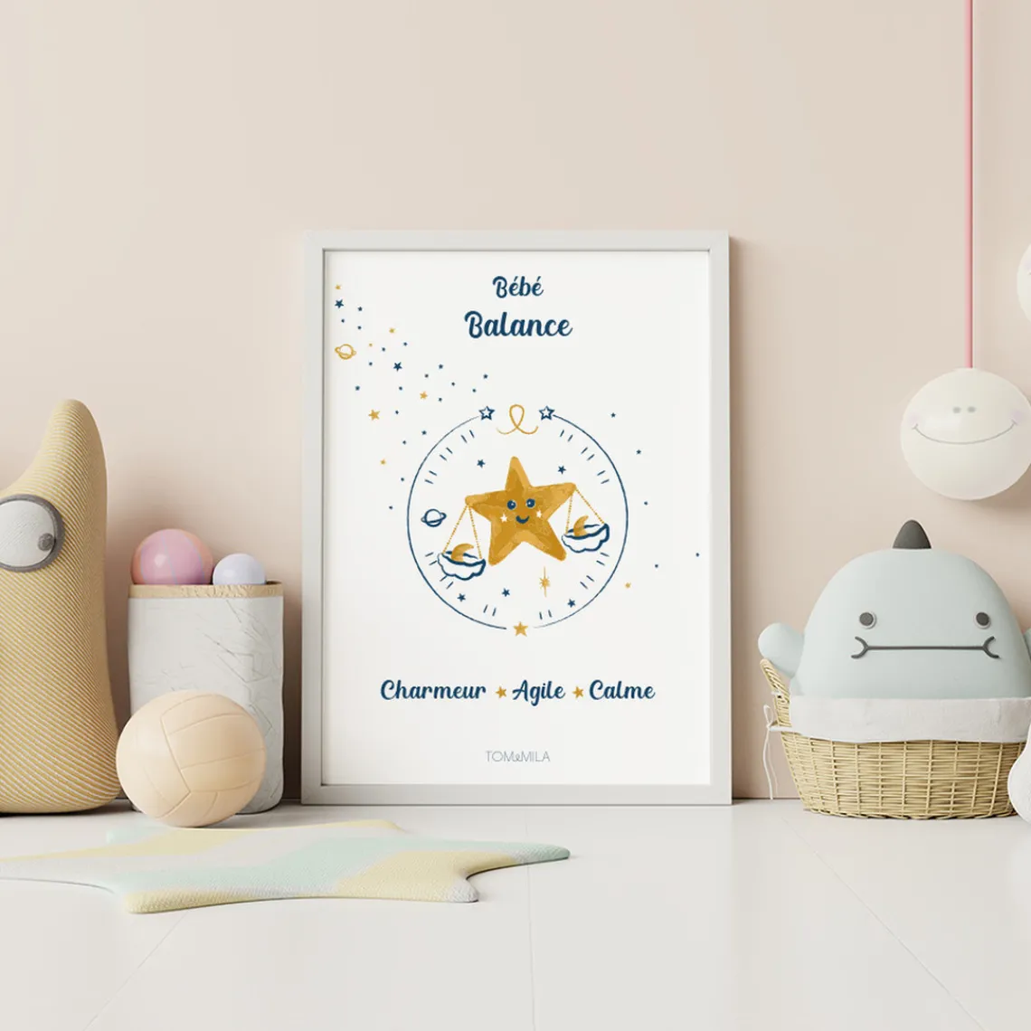 Tom & Mila Affiche de décoration bébé Balance Outlet