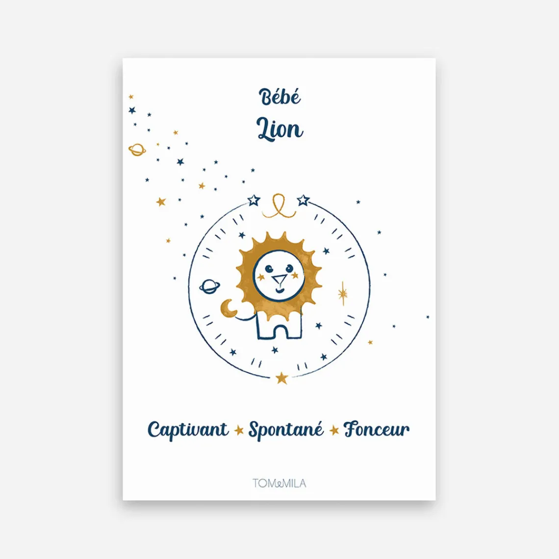 Tom & Mila Affiche de décoration bébé Lion Best