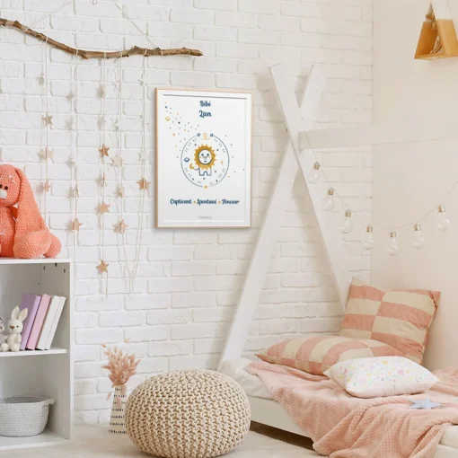 Tom & Mila Affiche de décoration bébé Lion Best