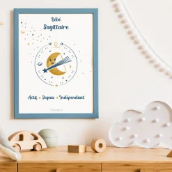Tom & Mila Affiche de décoration bébé Sagittaire Clearance