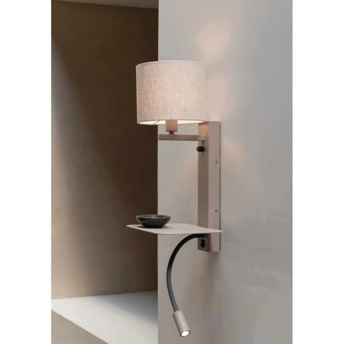 It s About Romi Applique Florence liseuse sable abat-jour lin clair New