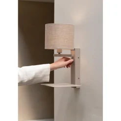 It s About Romi Applique Florence sable abat-jour lin clair New