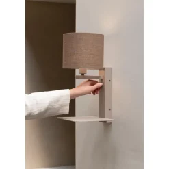 It s About Romi Applique Florence sable abat-jour lin fonce Hot