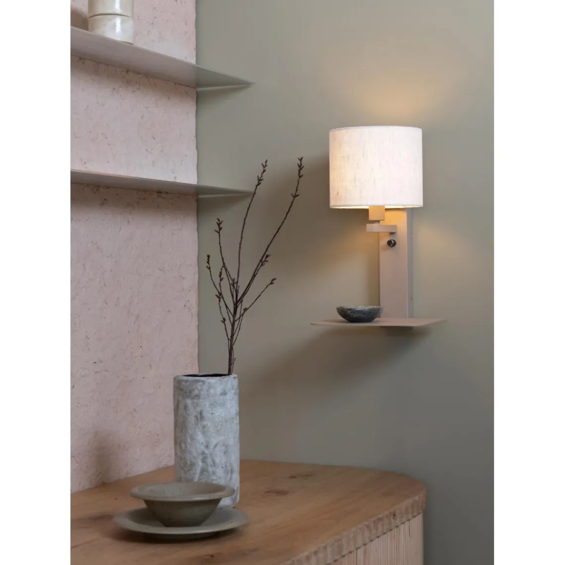 It s About Romi Applique Florence sable abat-jour blanc Discount