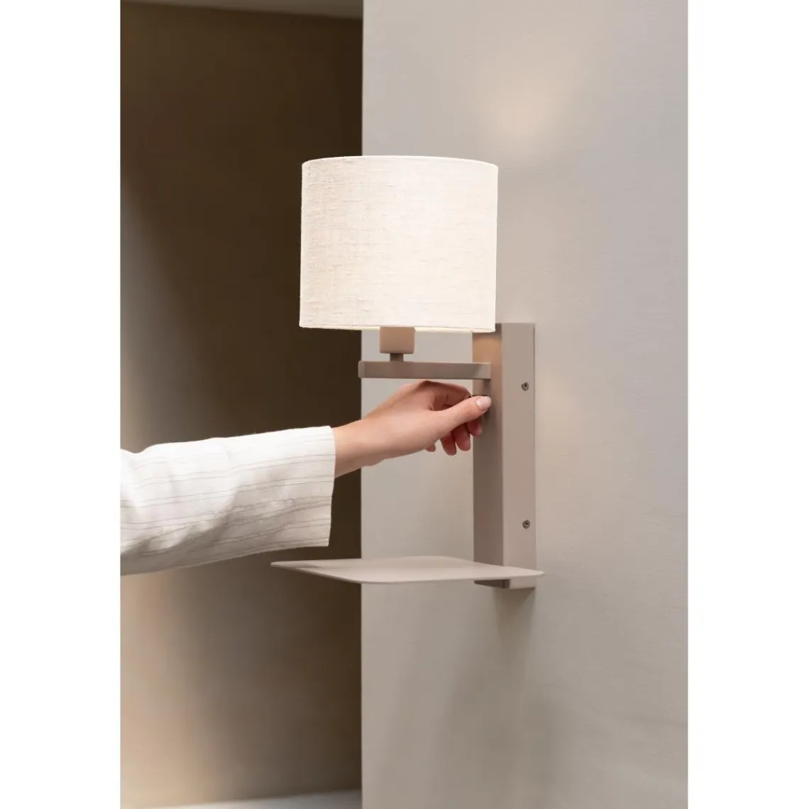 It s About Romi Applique Florence sable abat-jour blanc Discount