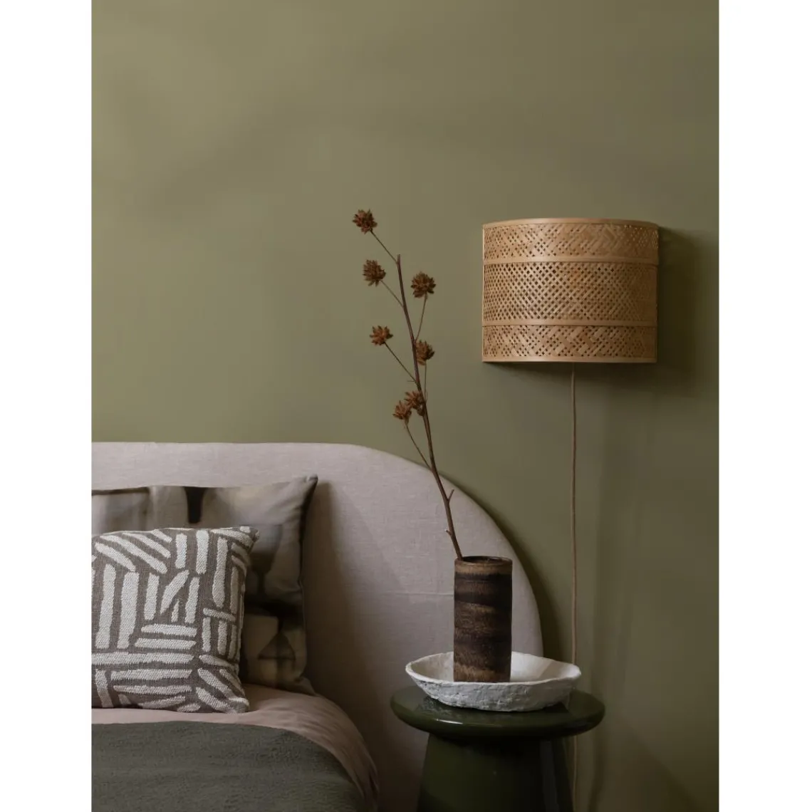 Good & Mojo Applique murale Langkawi bambou abat-jour naturel Discount