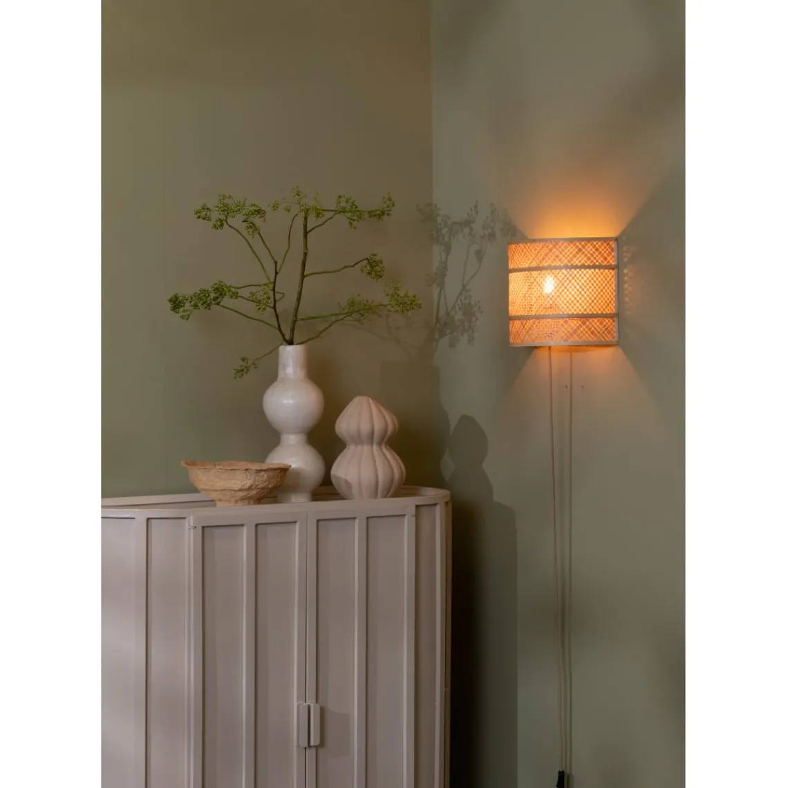 Good & Mojo Applique murale Langkawi bambou abat-jour naturel Discount