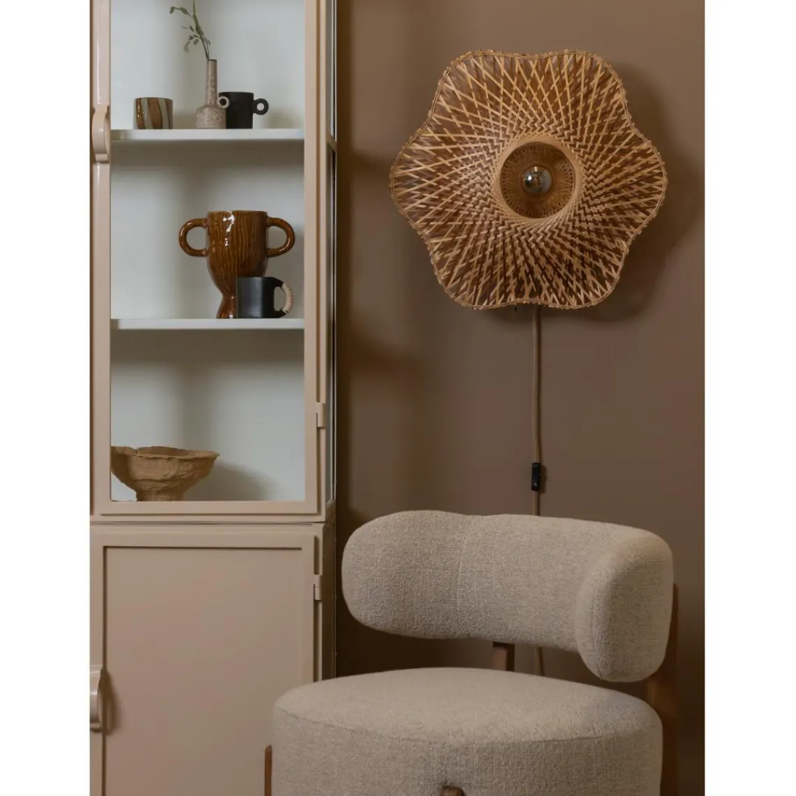 Good & Mojo Applique murale Madura bambou naturel marron