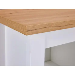 3S. x Home Armoire à bouteilles JULINA coloris blanc chêne Artisan Outlet