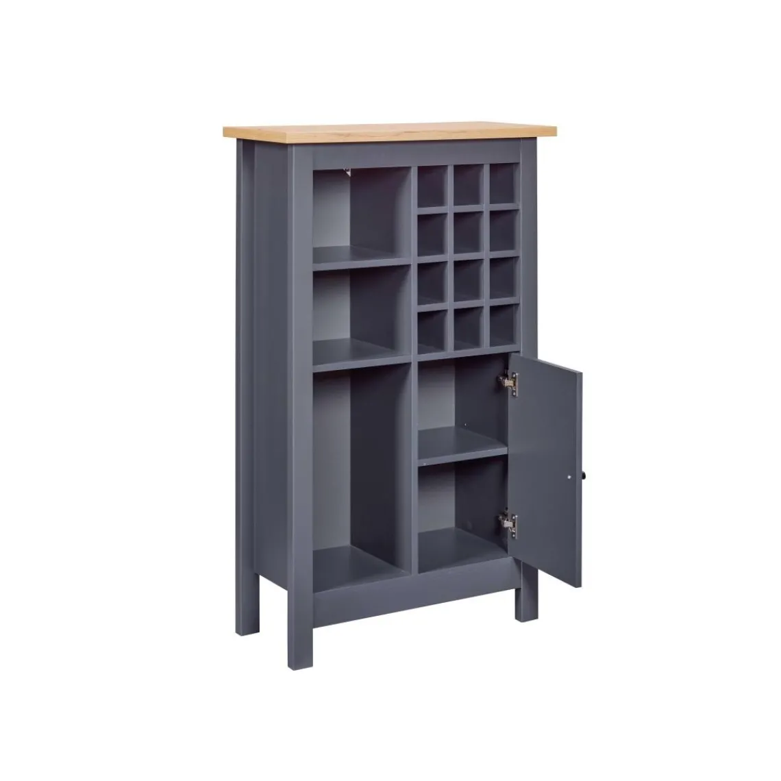 3S. x Home Armoire à bouteilles NELLINA coloris anthracite Discount