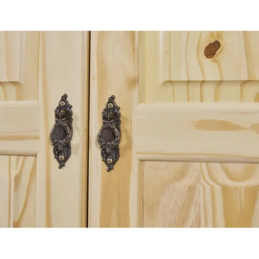 3S. x Home Armoire 4 étagères 1 penderie en Pin Massif LEBOSA Online