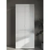 3S. x Home Armoire de rangement salle de bain 2 Portes Miroir 5 étagères L70 x H195 cm