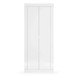 3S. x Home Armoire de rangement salle de bain 2 Portes Miroir 5 étagères L70 x H195 cm