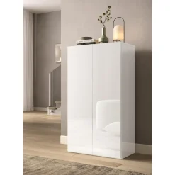 3S. x Home Armoire derangement 2 portes 4 étagères New