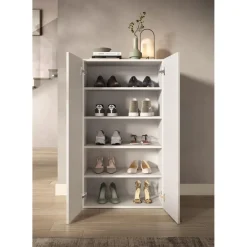 3S. x Home Armoire derangement 2 portes 4 étagères New