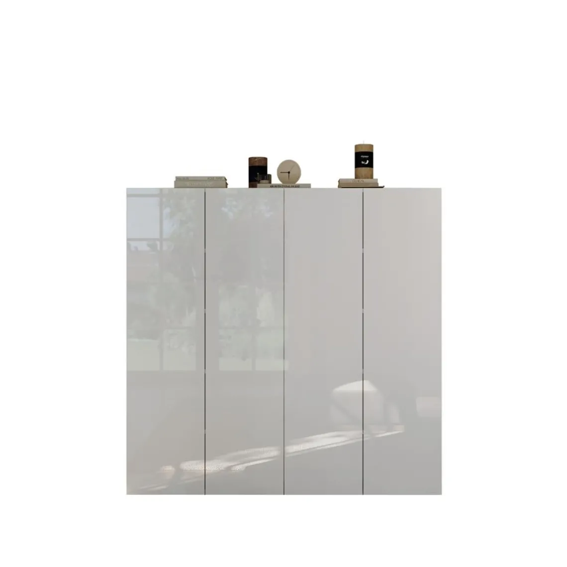 3S. x Home Armoire derangement 4 portes 8 étagères reglable Clearance