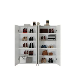 3S. x Home Armoire derangement 4 portes 8 étagères reglable Clearance