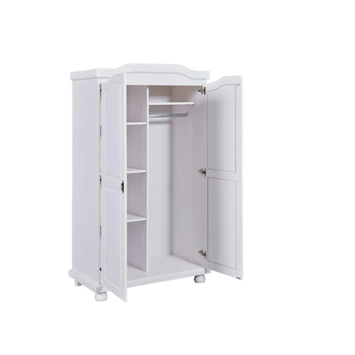 3S. x Home Armoire en Bois Massif Laqué Blanc HEDDA Online
