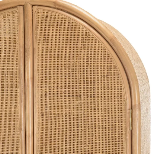 Macabane Armoire en rotin 2 portes en cannage couleur brun miel KALLY Clearance