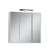 3S. x Home Armoire murale de salle de bain 2 portes et 1 compartiment ZAMORA 3 blanc Best