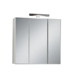 3S. x Home Armoire murale de salle de bain 2 portes et 1 compartiment ZAMORA 3 blanc Best
