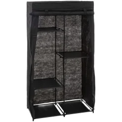 3S. x Home Armoire penderie modulable tissu noir