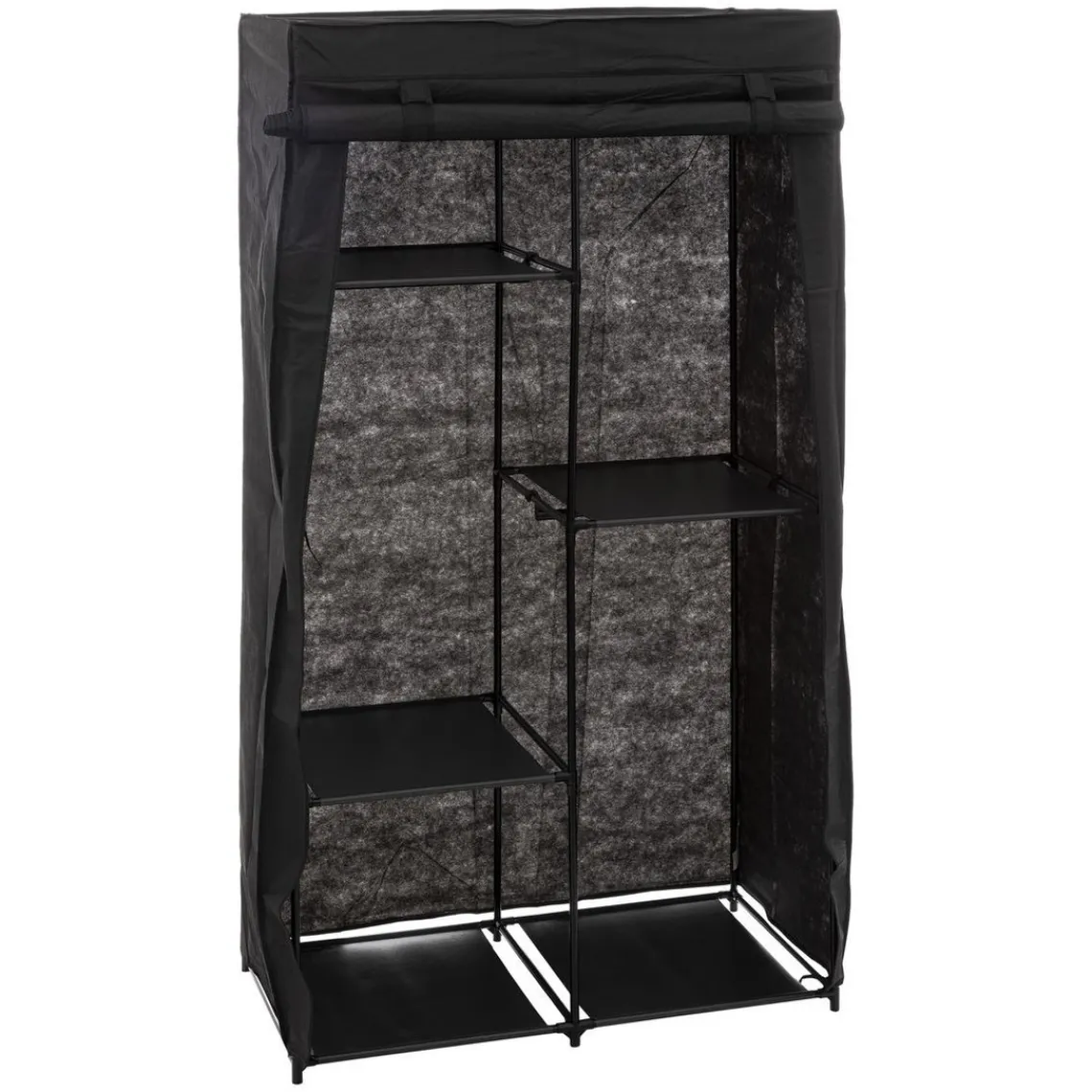 3S. x Home Armoire penderie modulable tissu noir