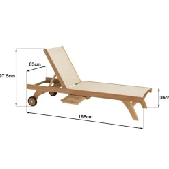 Macabane Bain de soleil textilène couleur beige