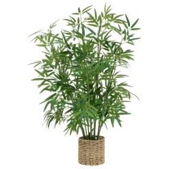 3S. x Home Bambou artificiel vert avec pot naturel H100cm Sale