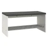 3S. x Home Banc de rangement chaussure avec plateau décor granit Discount