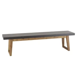 Macabane Banc effet béton foncé HECTOR Outlet