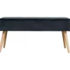 3S. x Home Banc Scandinave En Velours Gris Foncé VELVET Sale