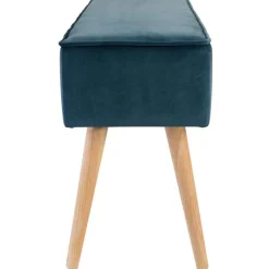 3S. x Home Banc Scandinave En Velours Bleu Foncé VIXY