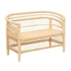 3S. x Home Banquette beige en rotin et acajou Discount