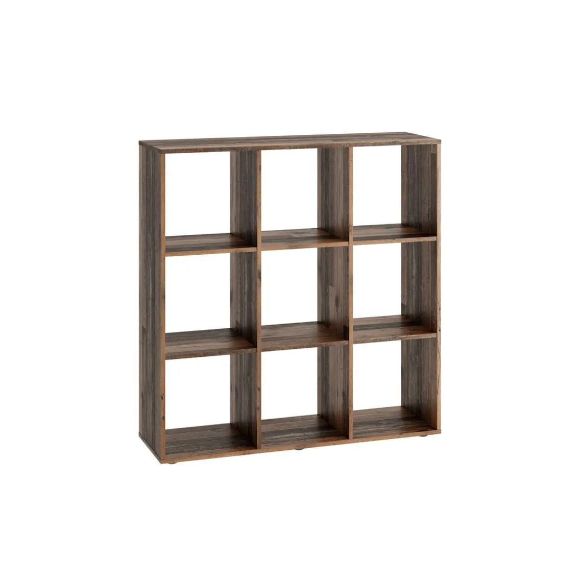 3S. x Home Bibliothèque 9 Compartiments Effet Bois MEGA Marron Best