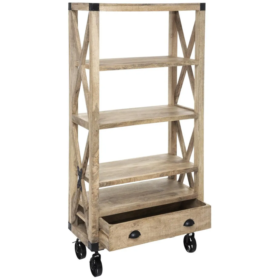 3S. x Home Bibliothèque 1 Tiroir SILAS Discount