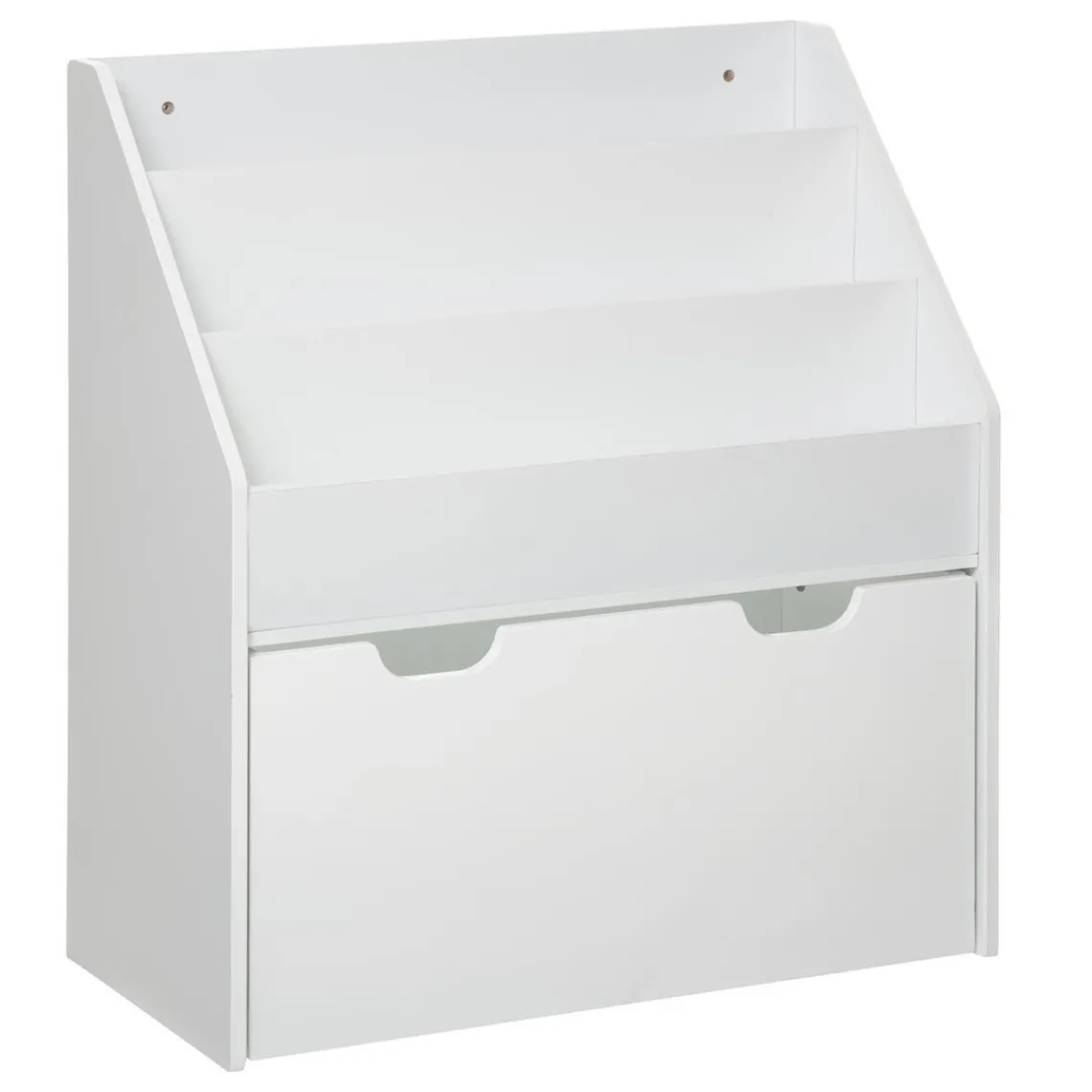 3S. x Home Bibliothèque enfant, bac à roulettes, blanc Discount