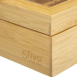3S. x Home Boite à thé 12 compartiments amovible en bambou New