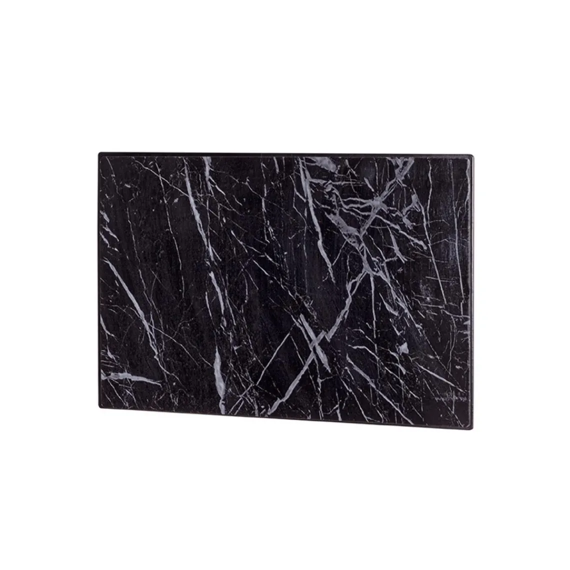 3S. x Home Boite de rangement en métal laqué noir motif marbre foncé avec 9 crochets Discount