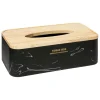 3S. x Home Boite mouchoir noir Lea