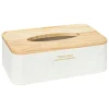 3S. x Home Boite mouchoire blanc Lea New