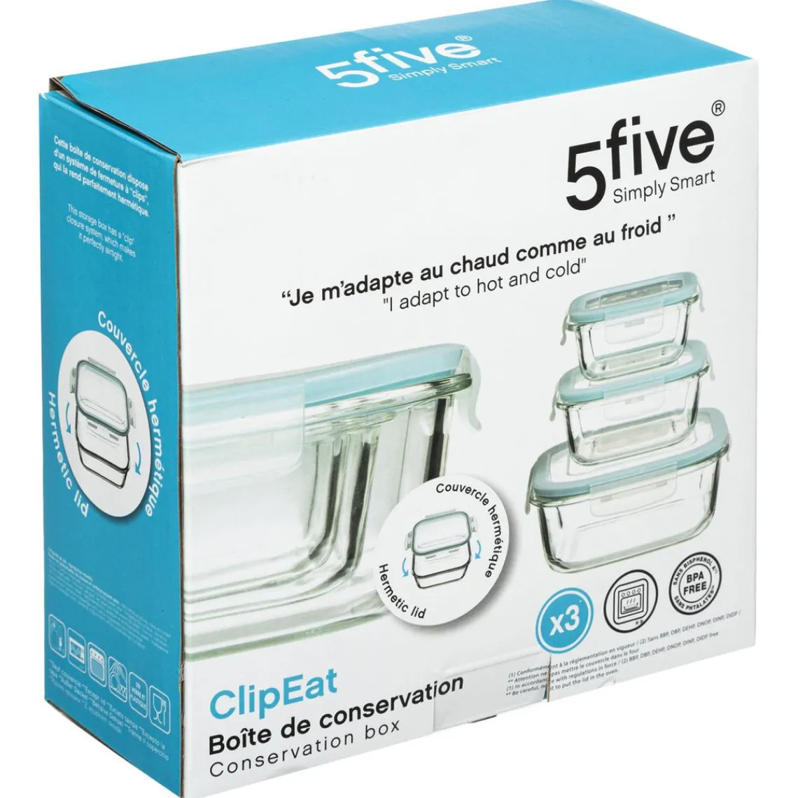 3S. x Home Boite Verre Carrée Clipeat Petit Modèle Best