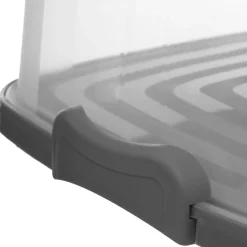 3S. x Home Boîte à gâteau carré 33x36cm gris en polypropylène Hot