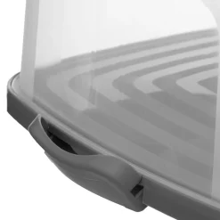 3S. x Home Boîte à gâteau carré 33x36cm gris en polypropylène Hot