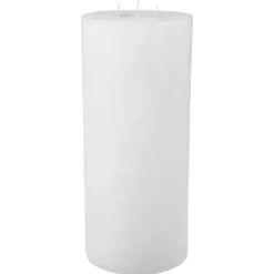 3S. x Home Bougie cylindrique rustique blanc H32 Hot