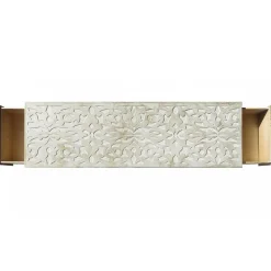 3S. x Home Bout de Lit Jadida et Tissu Blanc Sale