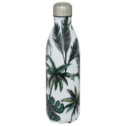 3S. x Home Bouteille Isotherme en INOX 1L Motif Tropical Palmier Clearance